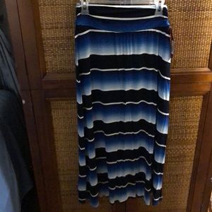 Merona Navy/White stripe Long Skirt